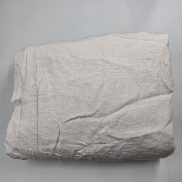 QUINCE European Linen Duvet Cover Set King/Cal King Sand 5569 - Picture 7 of 11